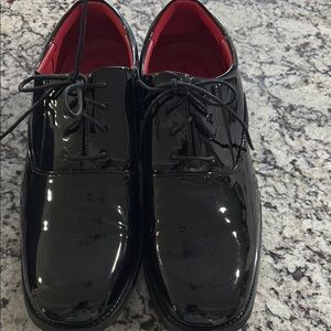 Men's Black Patent Leather Oxfords